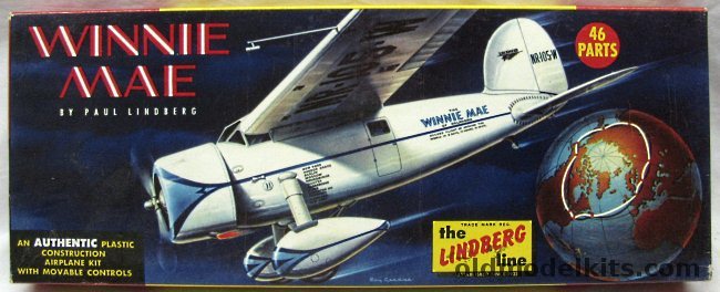 Lindberg 1/48 Lockheed Vega Winnie Mae  - Post's Round the World Record Setting Aircraft, 533-98 plastic model kit